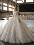 Xmzty | French Haute Couture Lace Tube Top Wedding Dress with Petite Trailing Skirt