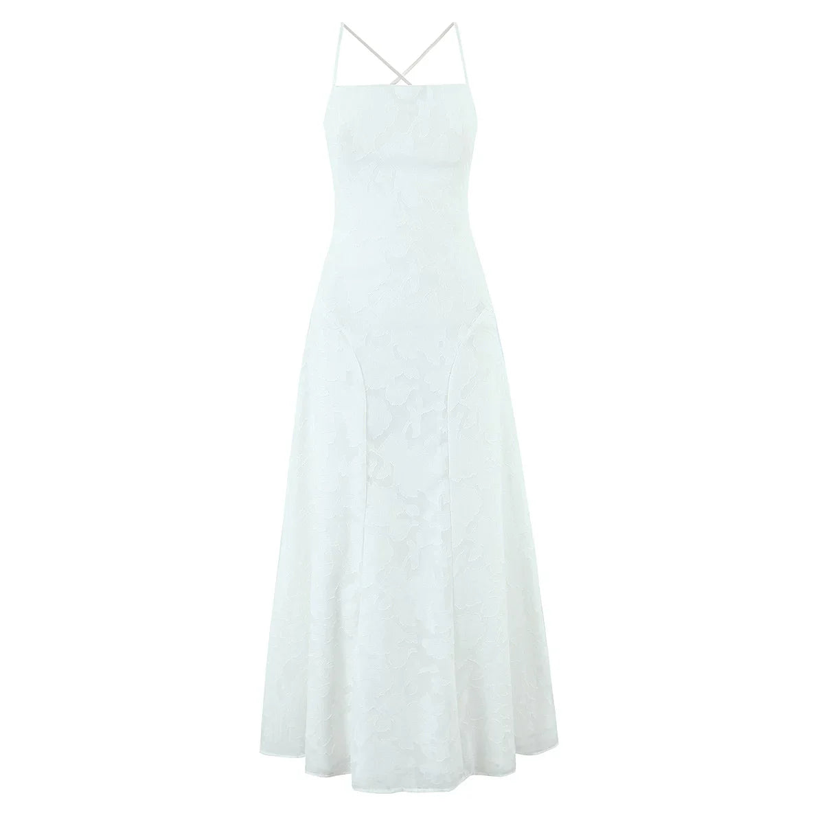 Xmzty | French High-End Romantic Backless Jacquard Suspender Dress for Women