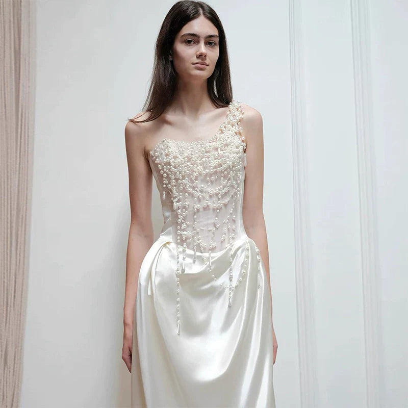 Xmzty | French High-End Light Luxury White Wedding Dress