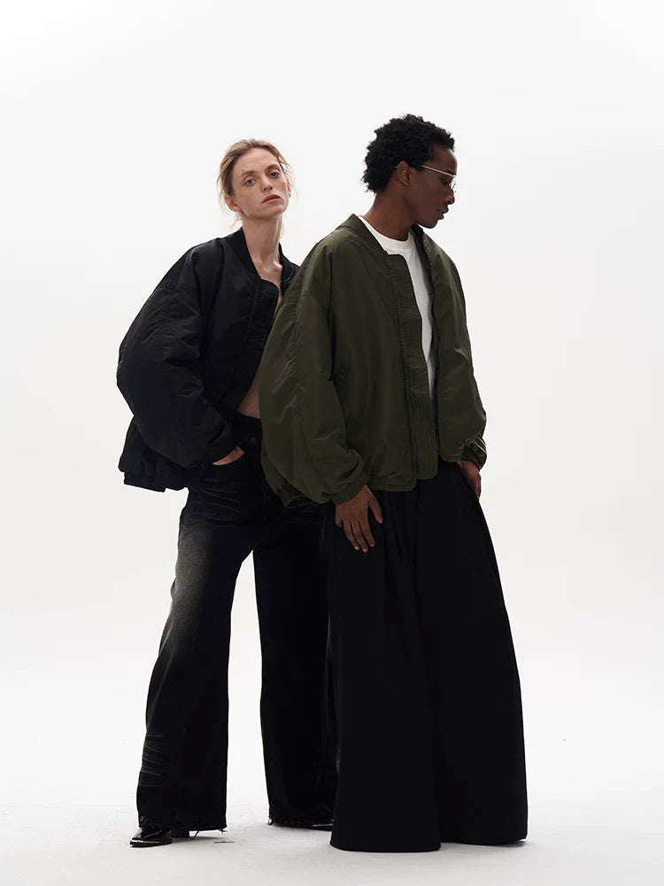 Xmzty | Oversized Sleeve Bomber Jacket for Women