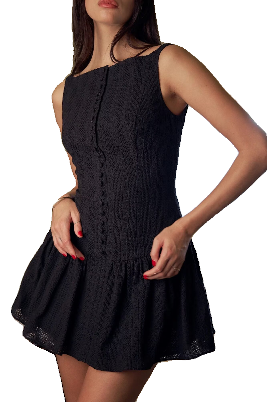 Xmzty | American Retro Lace Embroidered Backless Sleeveless Suspender Dress