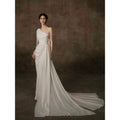 Xmzty | Simple White French-Inspired Light Luxury Wedding Dress with Veil