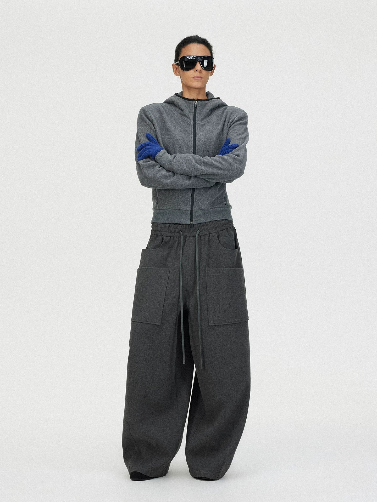 Xmzty | Detachable Shoulder Polar Fleece Jacket with Contrast Zipper