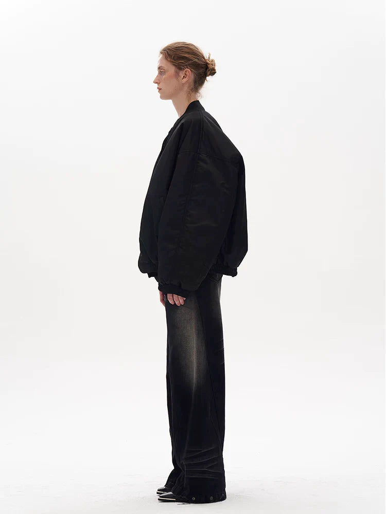 Xmzty | Oversized Sleeve Bomber Jacket for Women