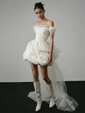 Xmzty | French High-End One-Shoulder Wedding Dress with Light Luxury Tutu Skirt