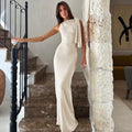 Xmzty | European-American Strapless Off-Shoulder High-Waist Maxi Dress for Women