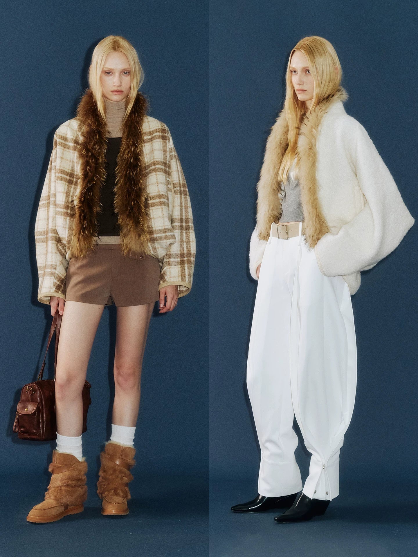 Xmzty | Bat-Sleeve Woolen Coat for Women – Loose Retro Cardigan