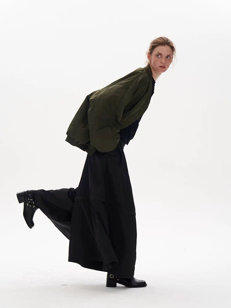 Xmzty | Oversized Sleeve Bomber Jacket for Women