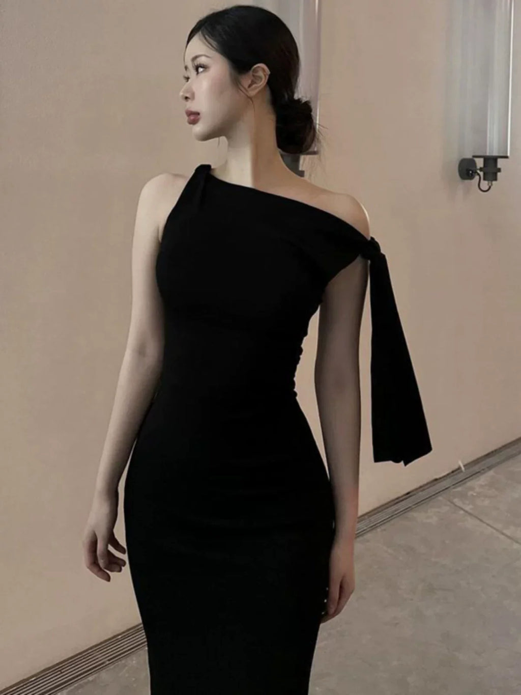 Xmzty | European-American Strapless Off-Shoulder High-Waist Maxi Dress for Women