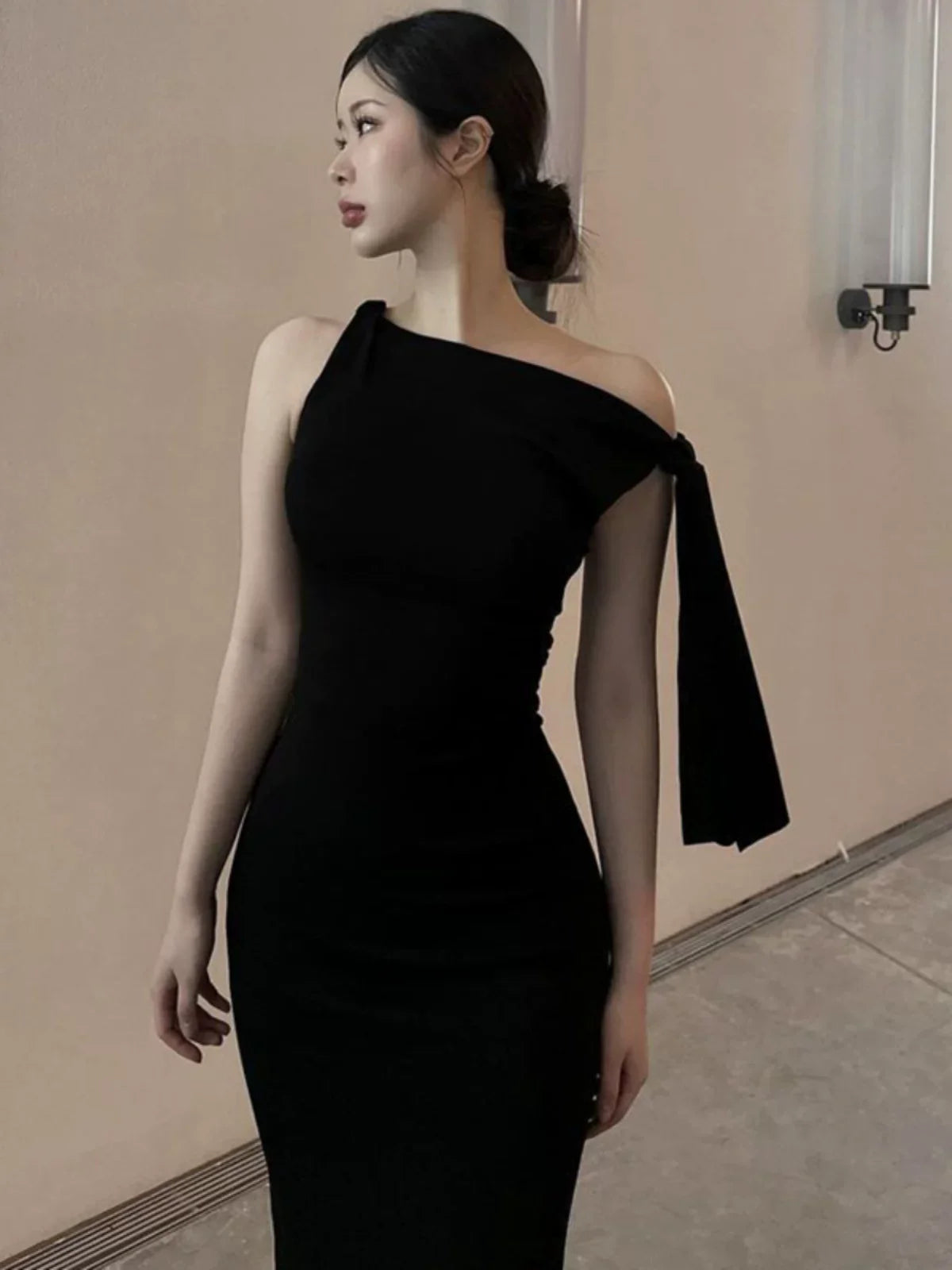 Xmzty | European-American Strapless Off-Shoulder High-Waist Maxi Dress for Women