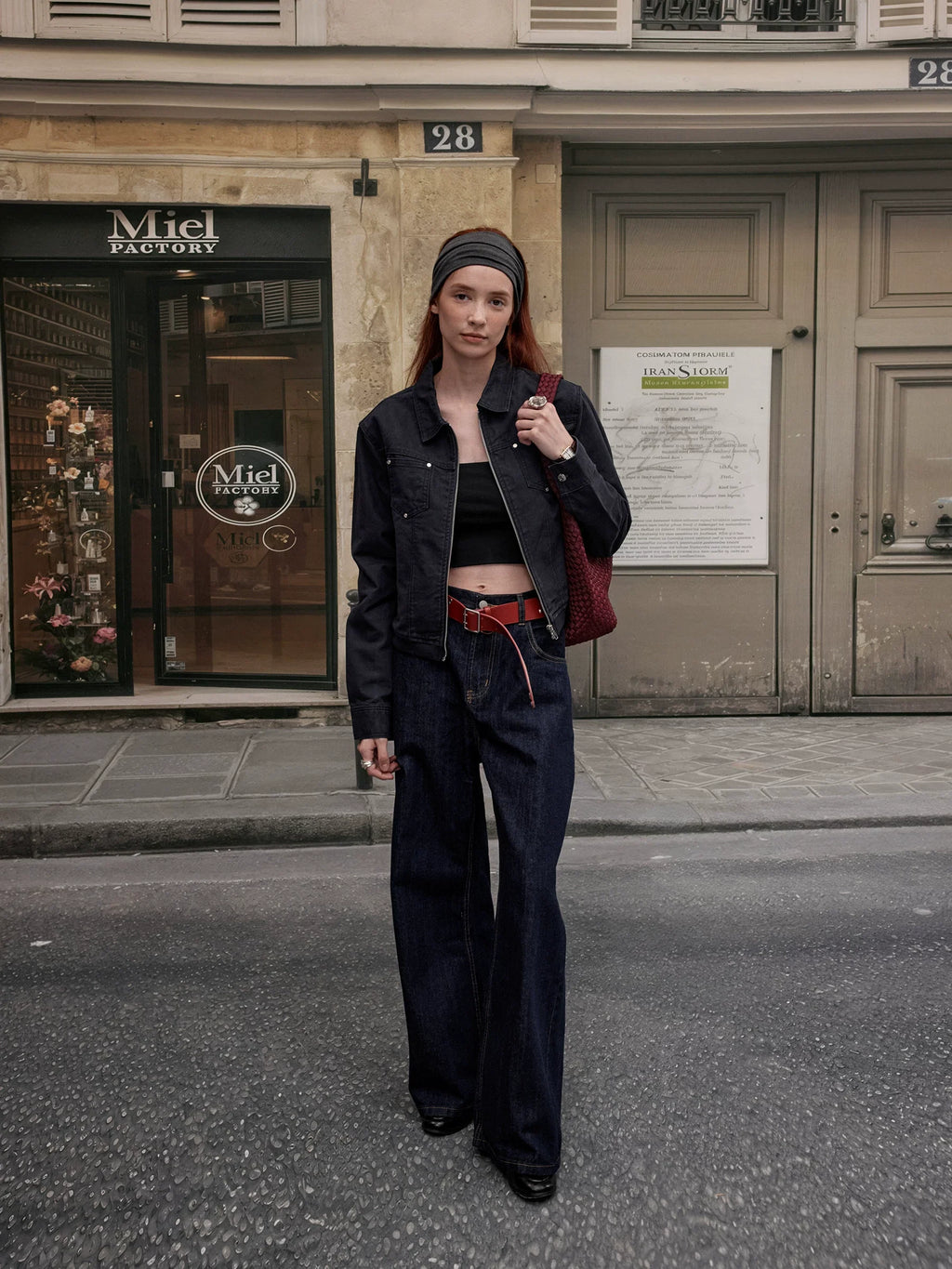 Xmzty | American Retro Short Motorcycle Jacket for Women