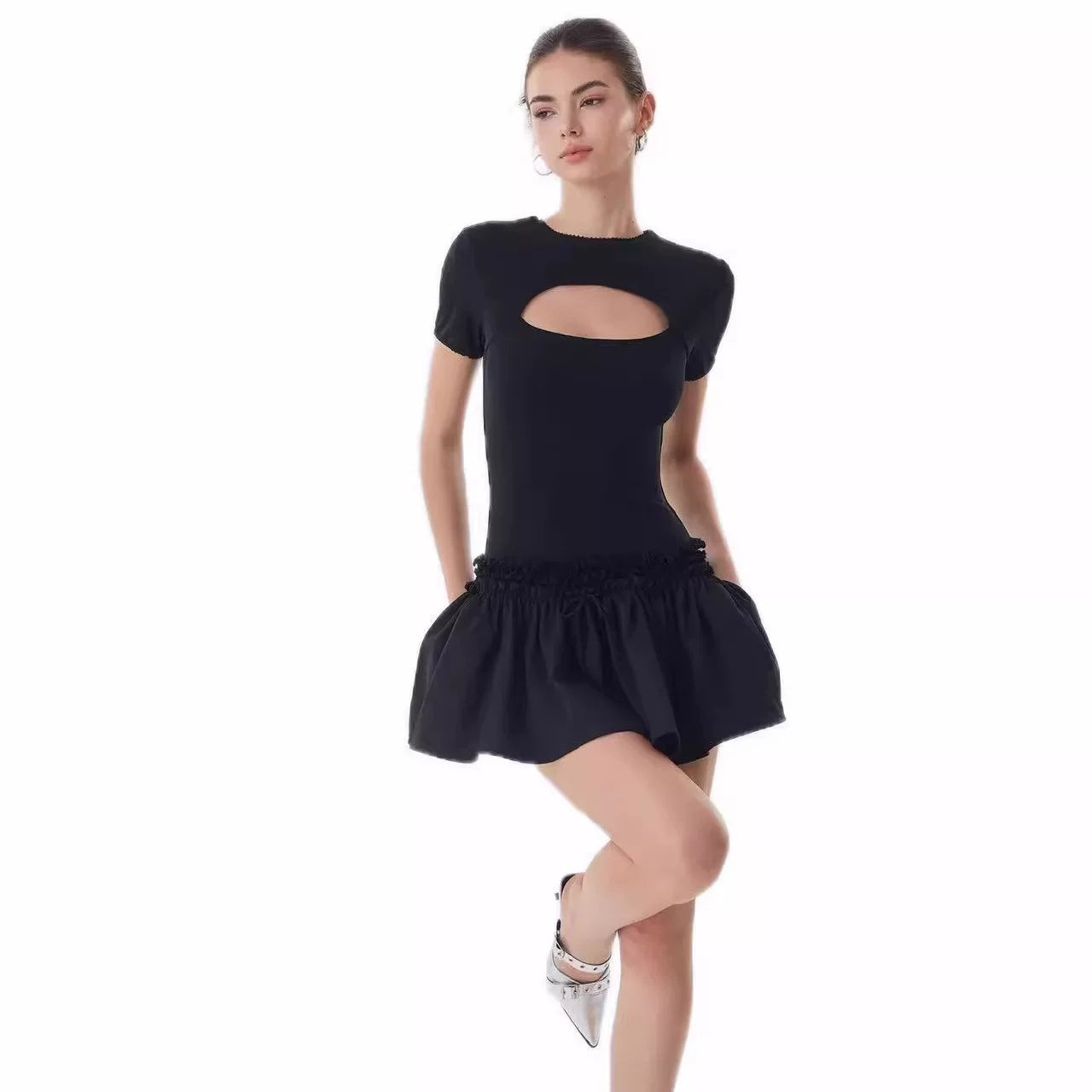 Xmzty | Reversible Summer Mini Dress with Waist-Defining Fit for Women
