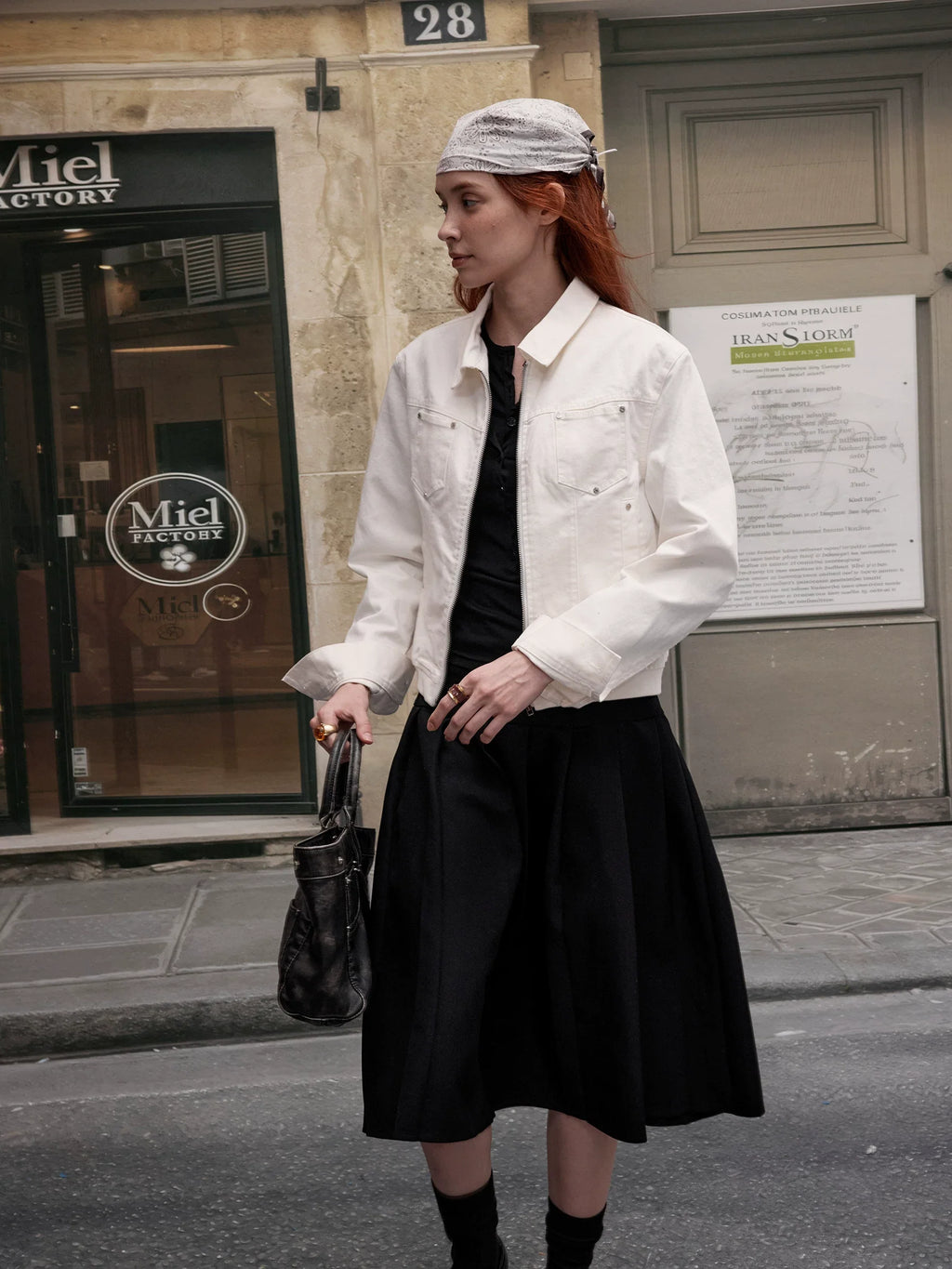 Xmzty | American Retro Short Motorcycle Jacket for Women