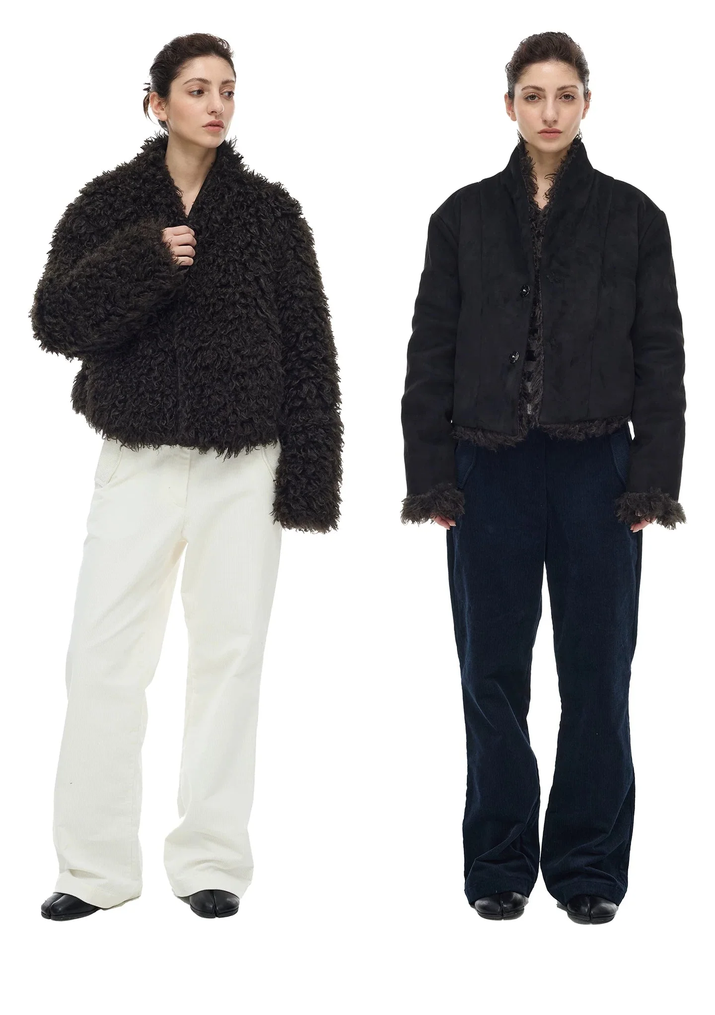Xmzty | Eco-Friendly Reversible Wool and Faux Fur Jacket