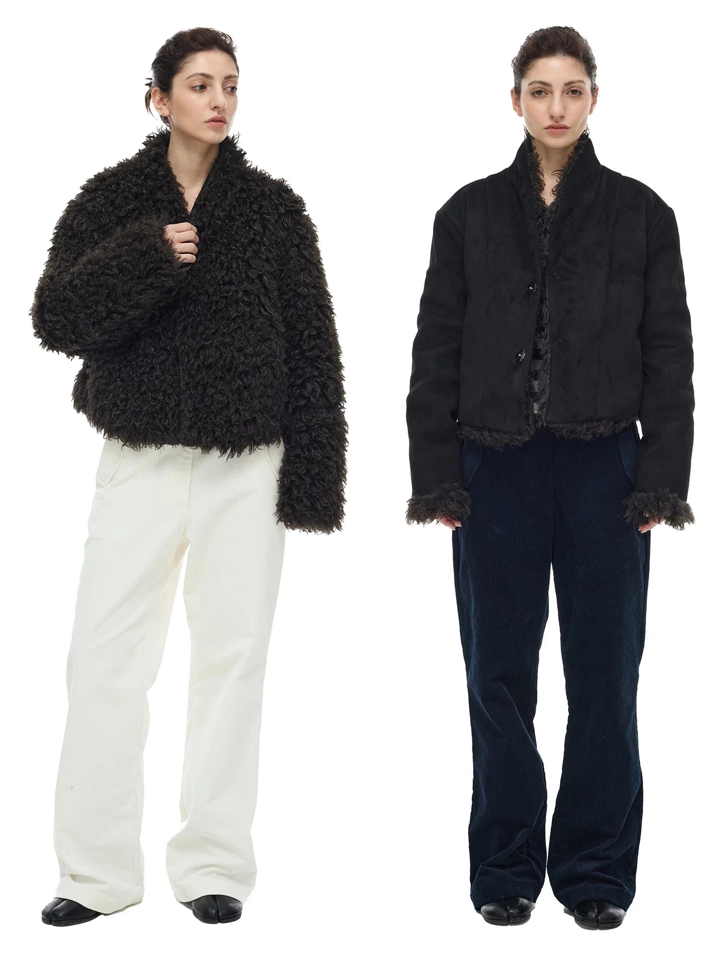 Xmzty | Eco-Friendly Reversible Wool and Faux Fur Jacket
