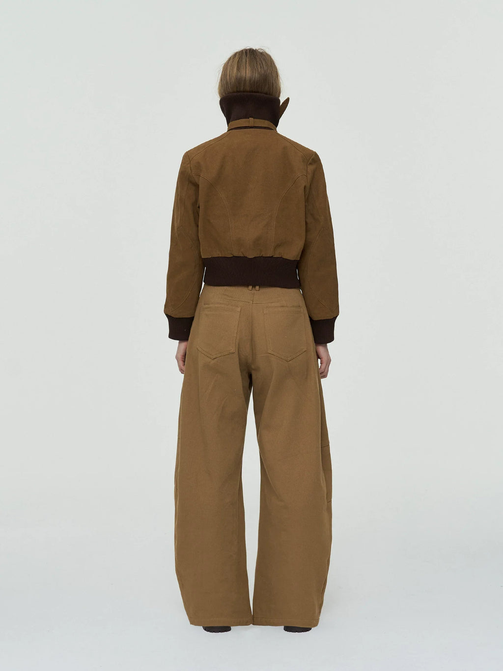 Xmzty | American-Style Cuban Collar Stitched Short Work Jacket for Women