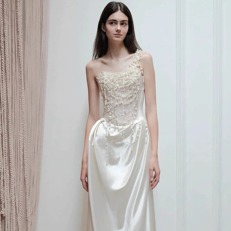 Xmzty | French High-End Light Luxury White Wedding Dress