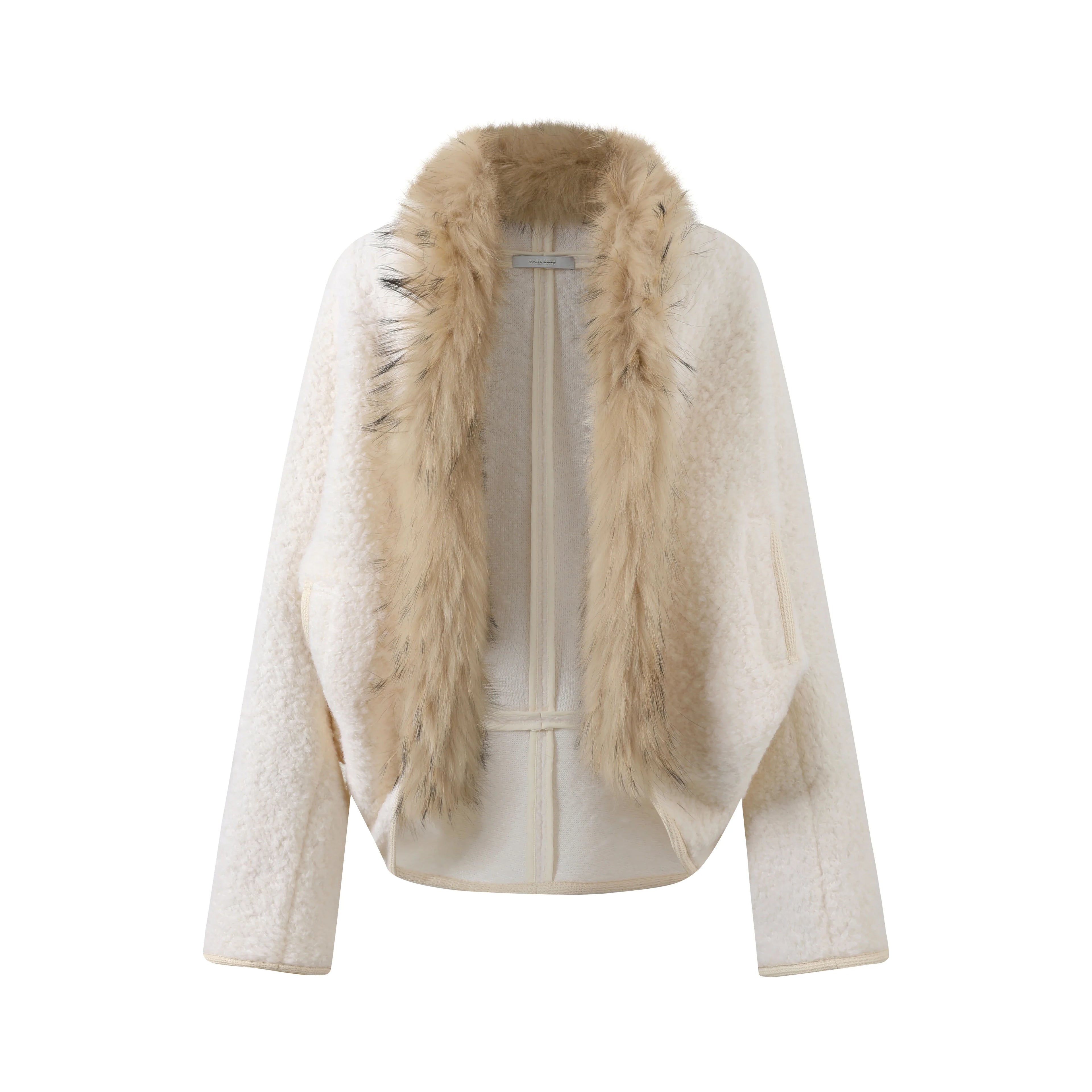 Xmzty | Bat-Sleeve Woolen Coat for Women – Loose Retro Cardigan