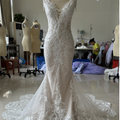 Xmzty | European-American High-End Hollow Lace Mermaid Tail Wedding Dress