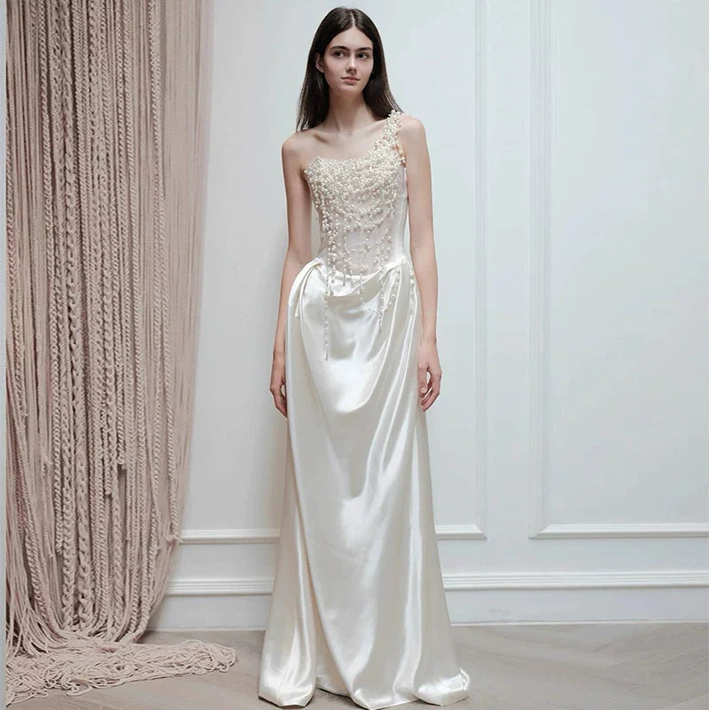 Xmzty | French High-End Light Luxury White Wedding Dress