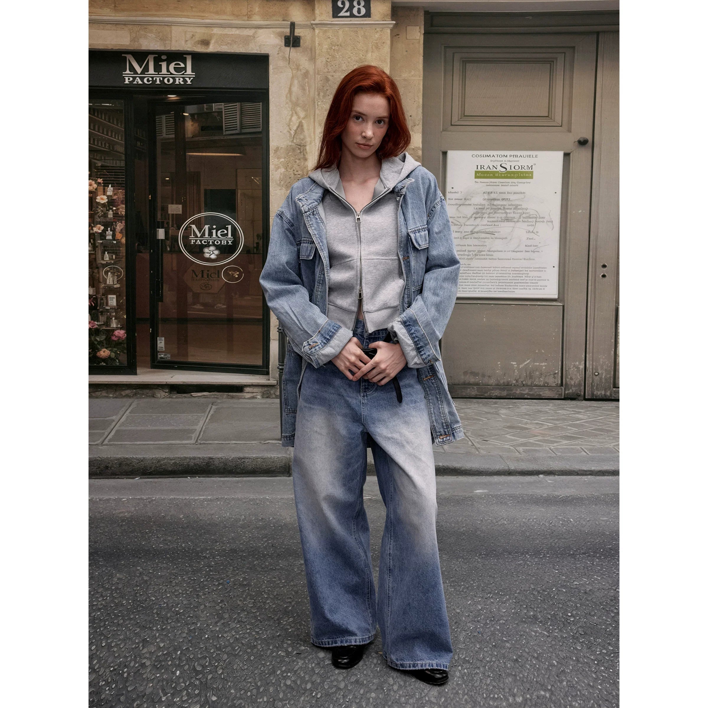 Xmzty | American Street Style Washed Distressed Denim Jacket