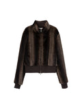 Xmzty | Eco-Friendly Fur Splice Short Office Jacket