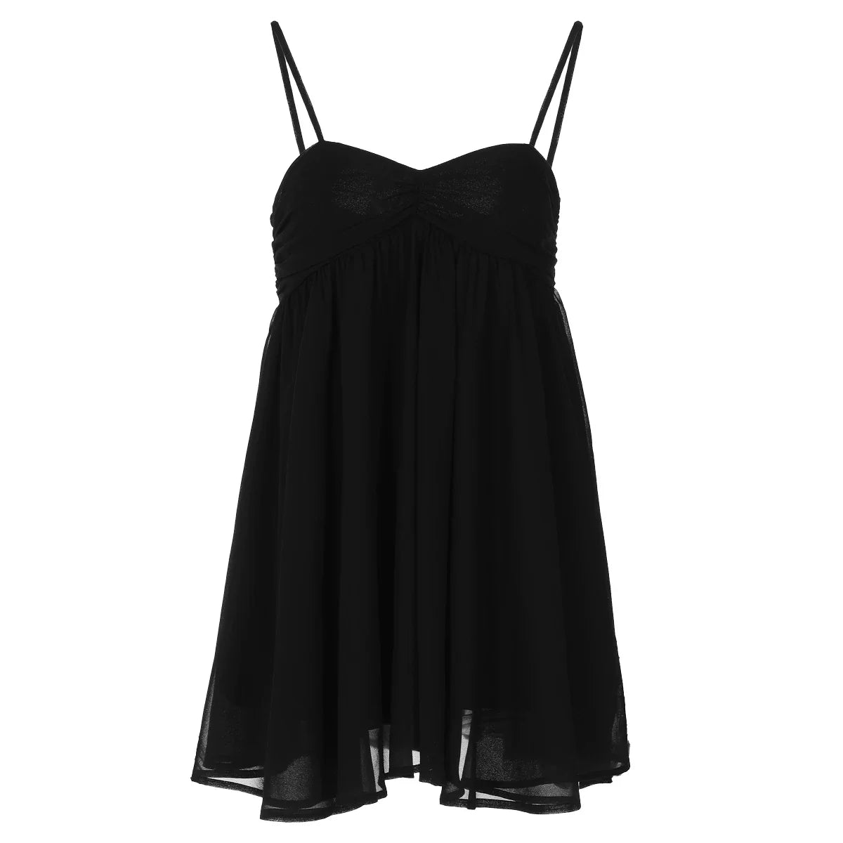 Xmzty | Pure Desire One-Shoulder High-Waist Chiffon A-Line Mini Dress for Women