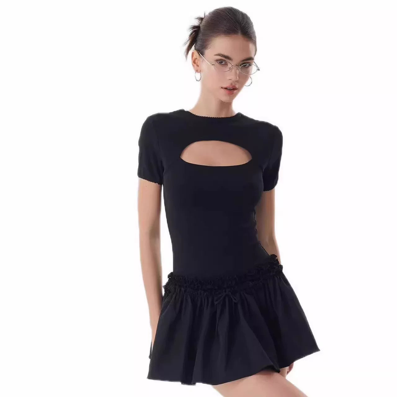 Xmzty | Reversible Summer Mini Dress with Waist-Defining Fit for Women